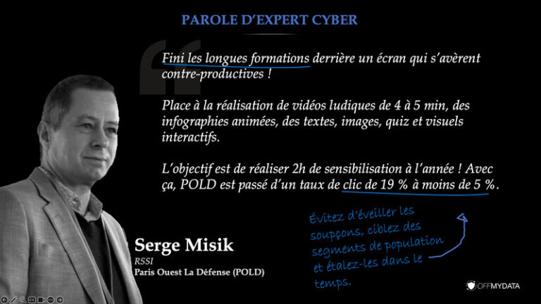 Serge Misik , CISO de Paris Ouest la Défense partage ses recommandations sur la sensibilisation cyber